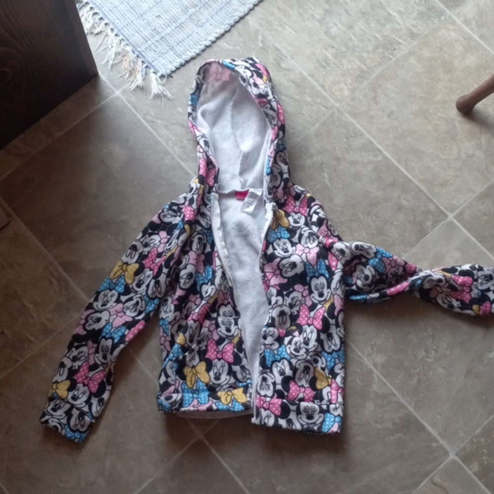 Girls M Light zip up jacket Minnie Mouse